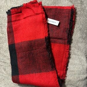 Buffalo plaid blanket, scarf brand new